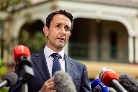 Premier David Crisafulli said crime victim numbers have already fallen during his term. 