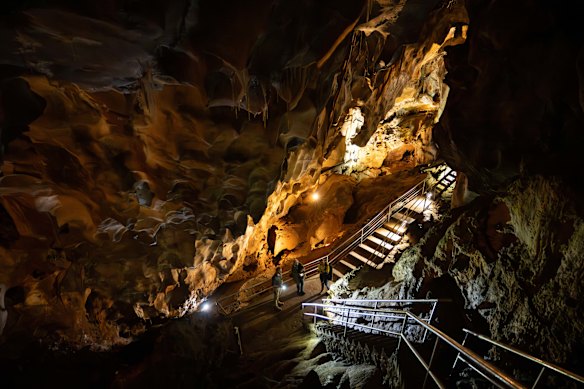 Jenolan Caves and the surrounding roads have been closed to the public since extreme rainfall flooded buildings and caused landslips in April 2024.