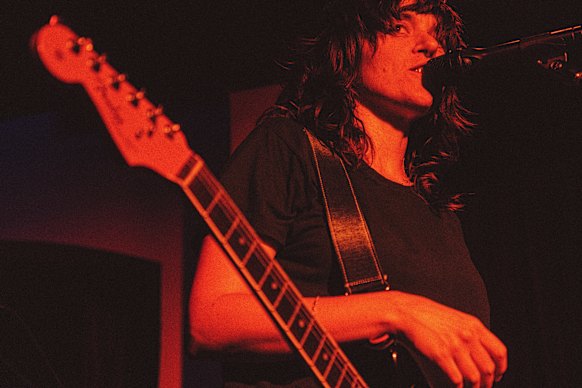 Courtney Barnett performs at the Punters Club in Fitzroy on Sunday night.