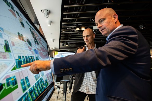 UNSW professor Chris Pettit (right, with Value Australia CEO Mark Nassif) argues the case study demonstrates the scope for capturing some of the value developers gain through rezoning policy.