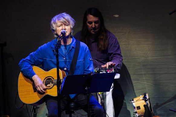 Neil Finn said it was great for Crowded House to be home, much to the joy of the audience at the Palais on Wednesday night.