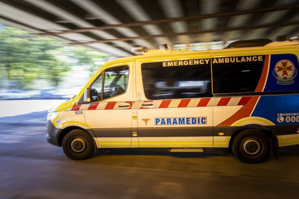 Eight people were treated by paramedics after a balcony collapsed in Anglesea Saturday afternoon.