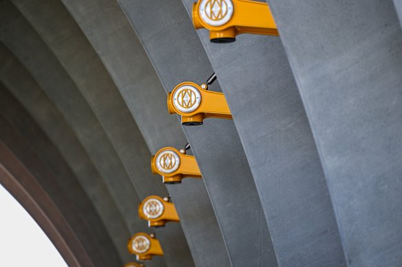 Some of the architecture at Arden station in North Melbourne.