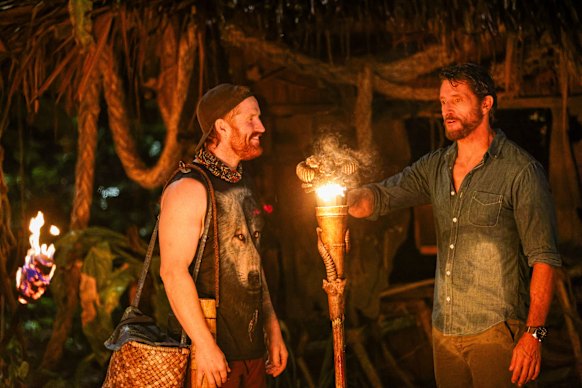 Tommi Manninen (left) was the second person sent home at this chaotic tribal council.