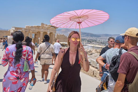 Tourists are coming prepared to deal with the European heat.