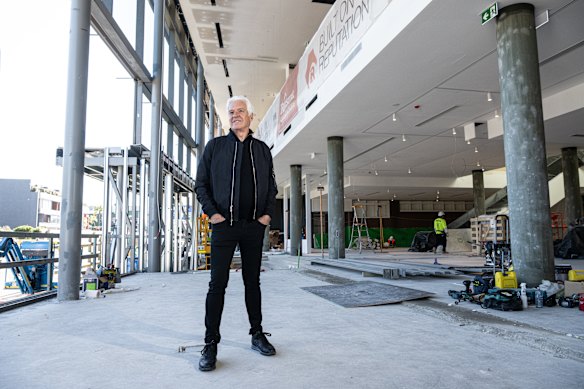 King Living founder and chairman David King in his Balgowlah showroom, which is still under construction.