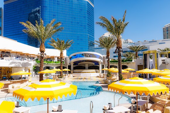 A section of the Oasis Pool Deck at Fontainebleau. 