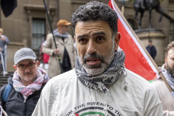 Australia Palestine Advocacy Network head Nasser Mashni at a rally in October.