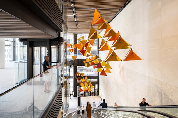 Another view of The Seeds of Flight in Parkline Place, Sydney.