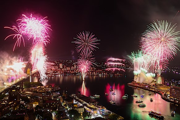 A side-on view across the harbour from the CBD.