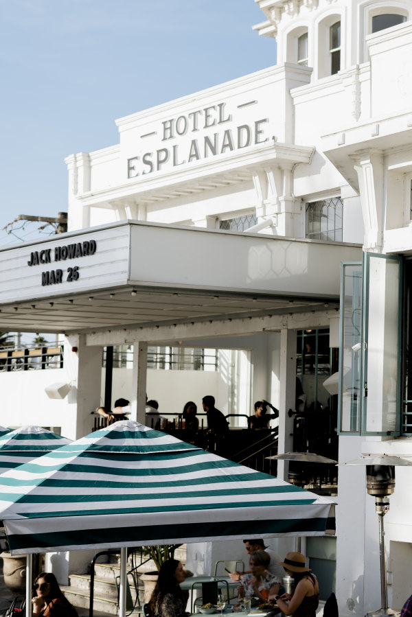 The Esplanade Hotel overlooks St Kilda Beach