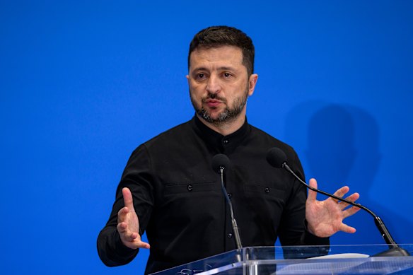 Zelensky said Ukraine &ldquo;will not give Russia any awards for what it has done&rdquo;.