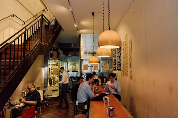 Inside Butchers Diner on Bourke Street.