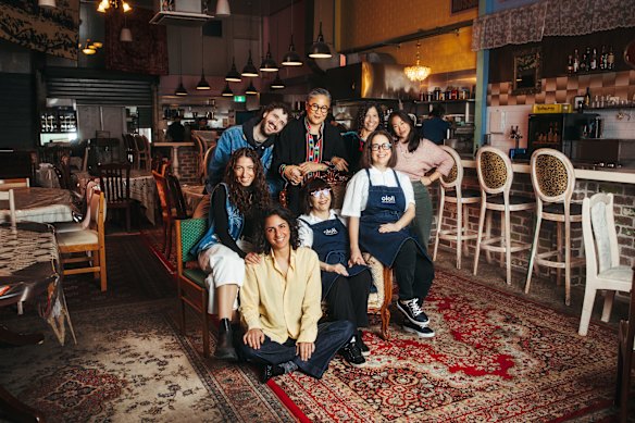 Kylie Kwong is bringing together Karima Hazim and Sivine Tabbouch of Sunday Kitchen, Blanca Mejia and Blanca Perera of Olotl and Palisa Anderson of Chat Thai and Boon Luck Farm for an extended family meal at Baba’s Place, pictured with co-owner Alex Kelly and restaurant manager Joy Della El Toum.