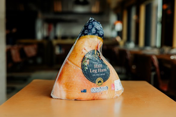 Aldi Festive Selection double-smoked half leg ham.