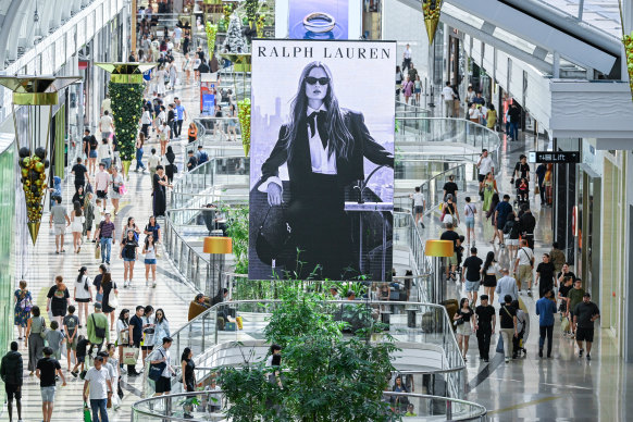 Christmas shoppers at Chadstone shopping centre last year.