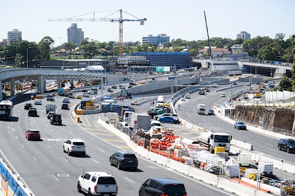 The northern end of the Warringah Freeway. “It’s like a giant game of three-dimensional Tetris.”