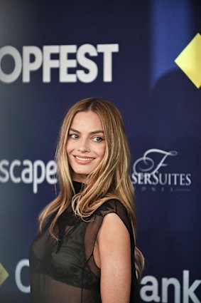 Margot Robbie at Tropfest on Sunday.