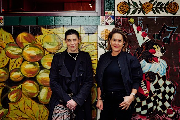 Shannon Martinez (left) with impact investor Kelly Jarrett.