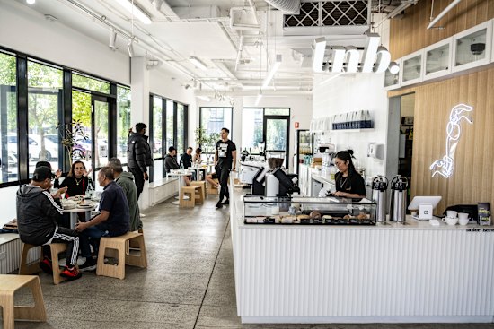 The spacious, light-filled cafe in Rooty Hill.