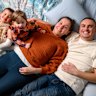 Rose and Brendan Larkin with their children Theodore and Maia.