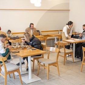 Cosy interiors at the Anderson Street cafe, renovated in 2018.