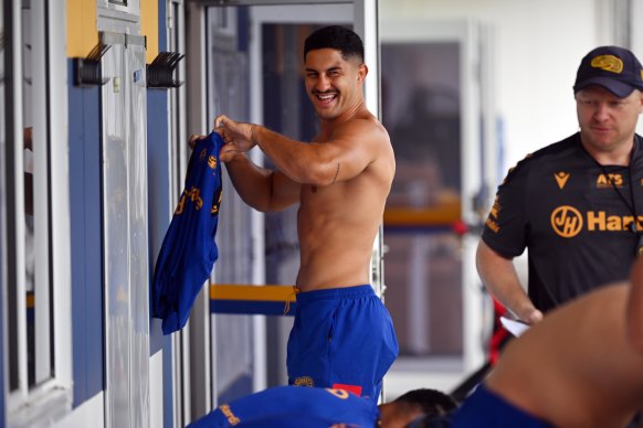 Dylan Brown prepares to face the media for the first time after inking the richest contract in NRL history.