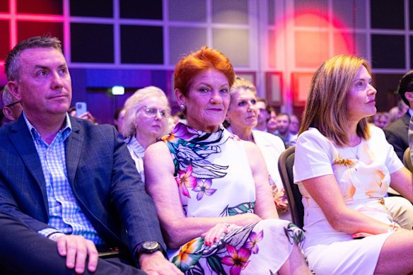 Pauline Hanson in London at the weekend.