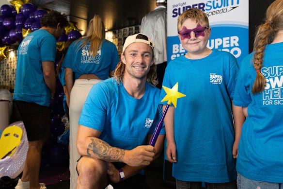 The Cronulla star was one of several stars at Monday’s Starlight Children’s Foundation launch.