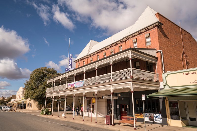 The Palace Hotel in Broken Hill. Mining has helped to support to the town’s rental prices.
