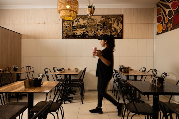 The dining room.