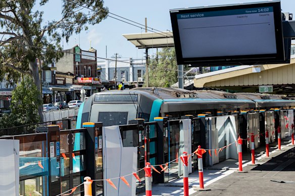 High-speed testing has begun along Sydney’s delayed Southwest metro line, amid progress being made to the transformations of the stations. 