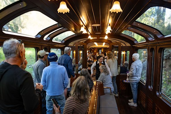 The opulent observation car.