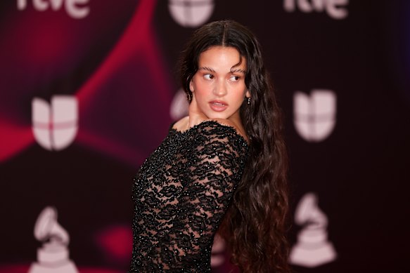 Rosalia at the 2023 Latin Grammy Awards, the cite of her crowning success with Motomami.