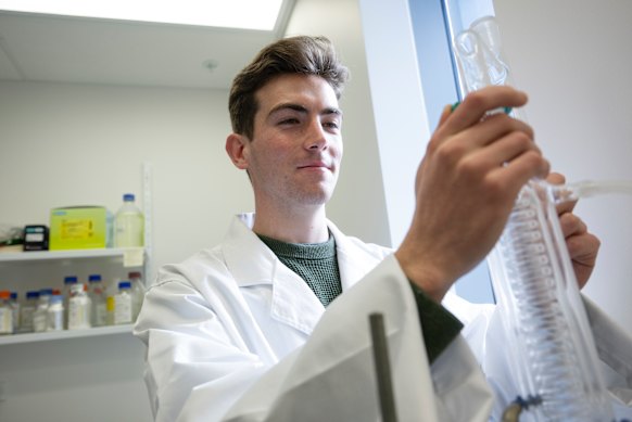 Mitchell Burriss, a top achiever in science extension in 2024, is studying a bachelor of economics and advanced science at UNSW.