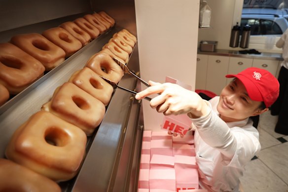 Maple-glazed doughnuts from Hector’s Deli.