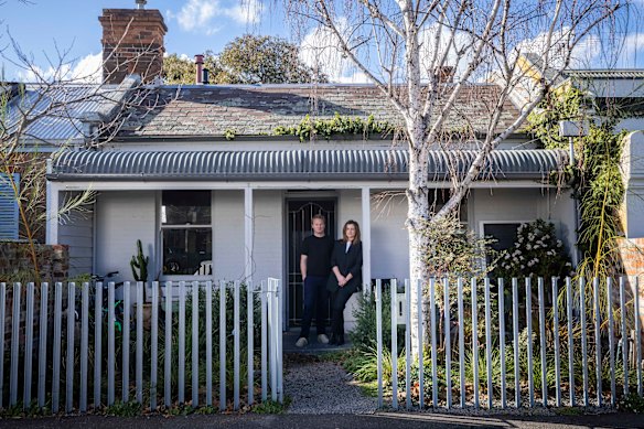 Owners and architects Joseph Lovell and Stephanie Burton at the Carlton Cottage which took out an award. 