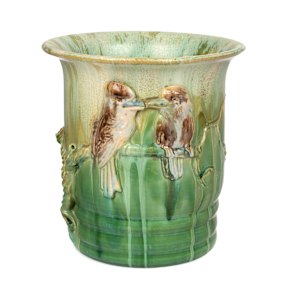 A rare glazed earthenware vase by Remued Pottery.