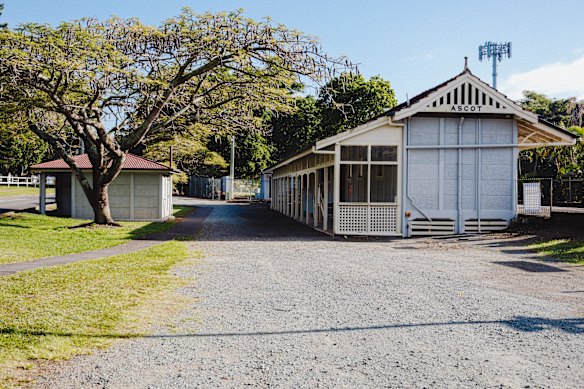 Ascot train station, as seen from outside.