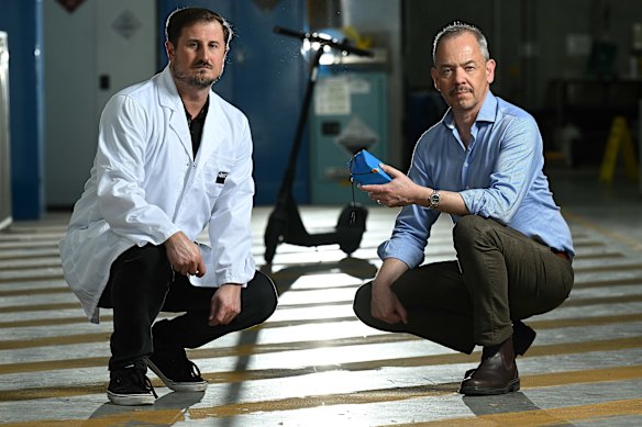 Shawn Ticehurst, head of the IAG Research Centre, and Professor Joshua Watts, from QUT’s energy storage research group, are leading a research project to inform national standards. 