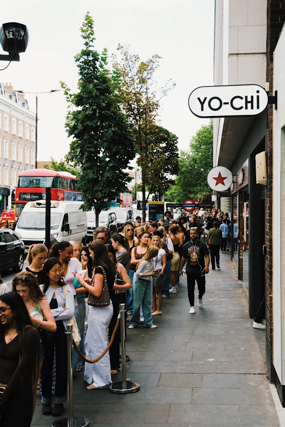 People started lining up at 6:30am for the grand opening of Yo-Chi’s first UK outpost.