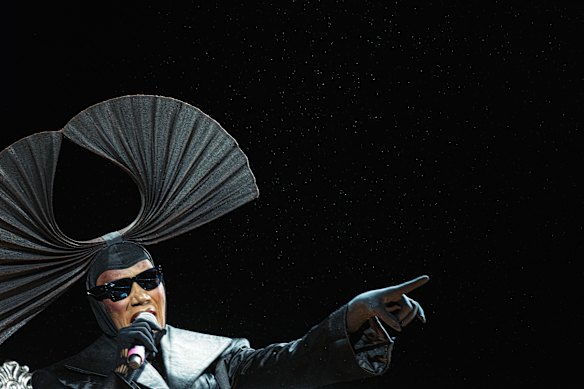 Grace Jones performed on the Palace Foreshore stage on Monday night.