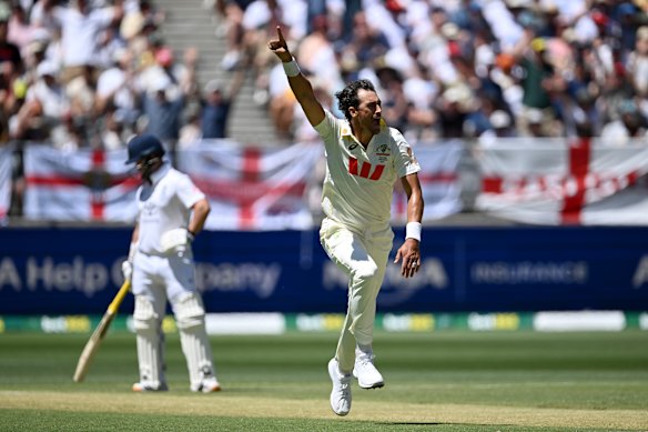 Mitchell Starc struck in the first over of the series.