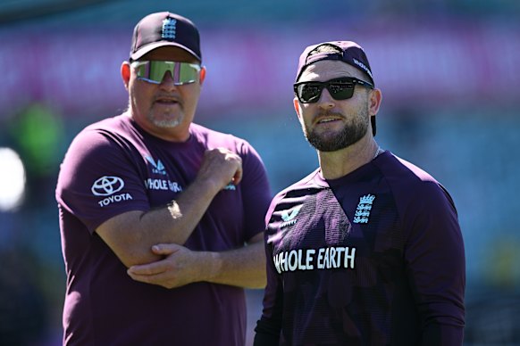 David Saker and Brendon McCullum.