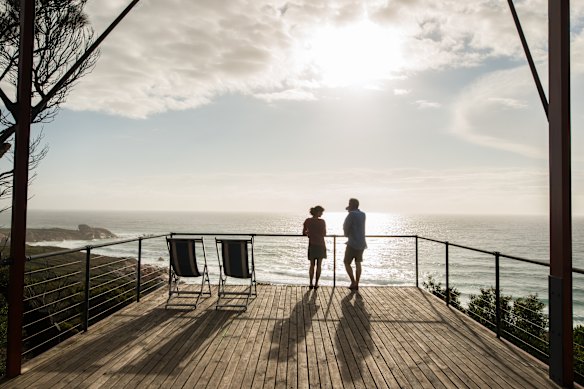 The lodge and its deck.