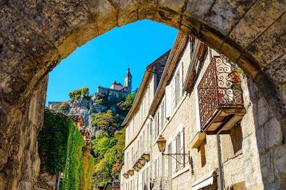 Rocamadour’s chateau is perched at the top of the cliff.