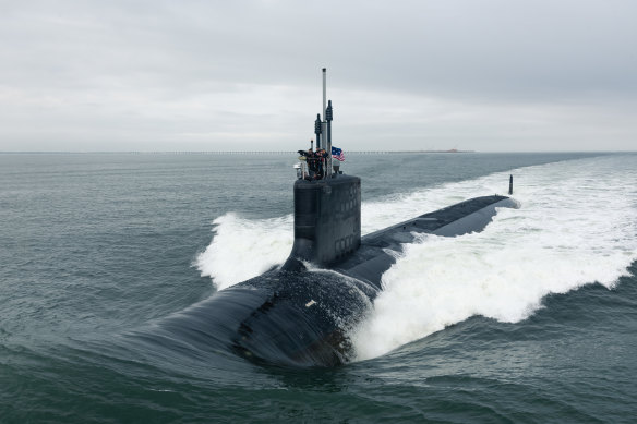 Australia has invited the US to maintain its submarines, such as this Virginia class boat, in WA.