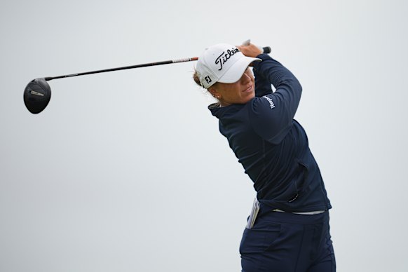 Steph Kyriacou in action during the final round of the British Open.
