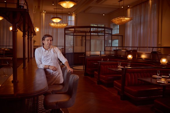 Andrew McConnell, pictured at Gimlet, in June 2020, one month before its opening.