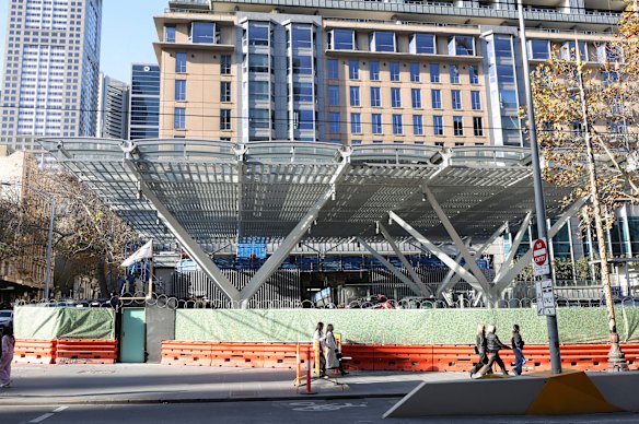Town Hall station is due to open before the end of this year. 